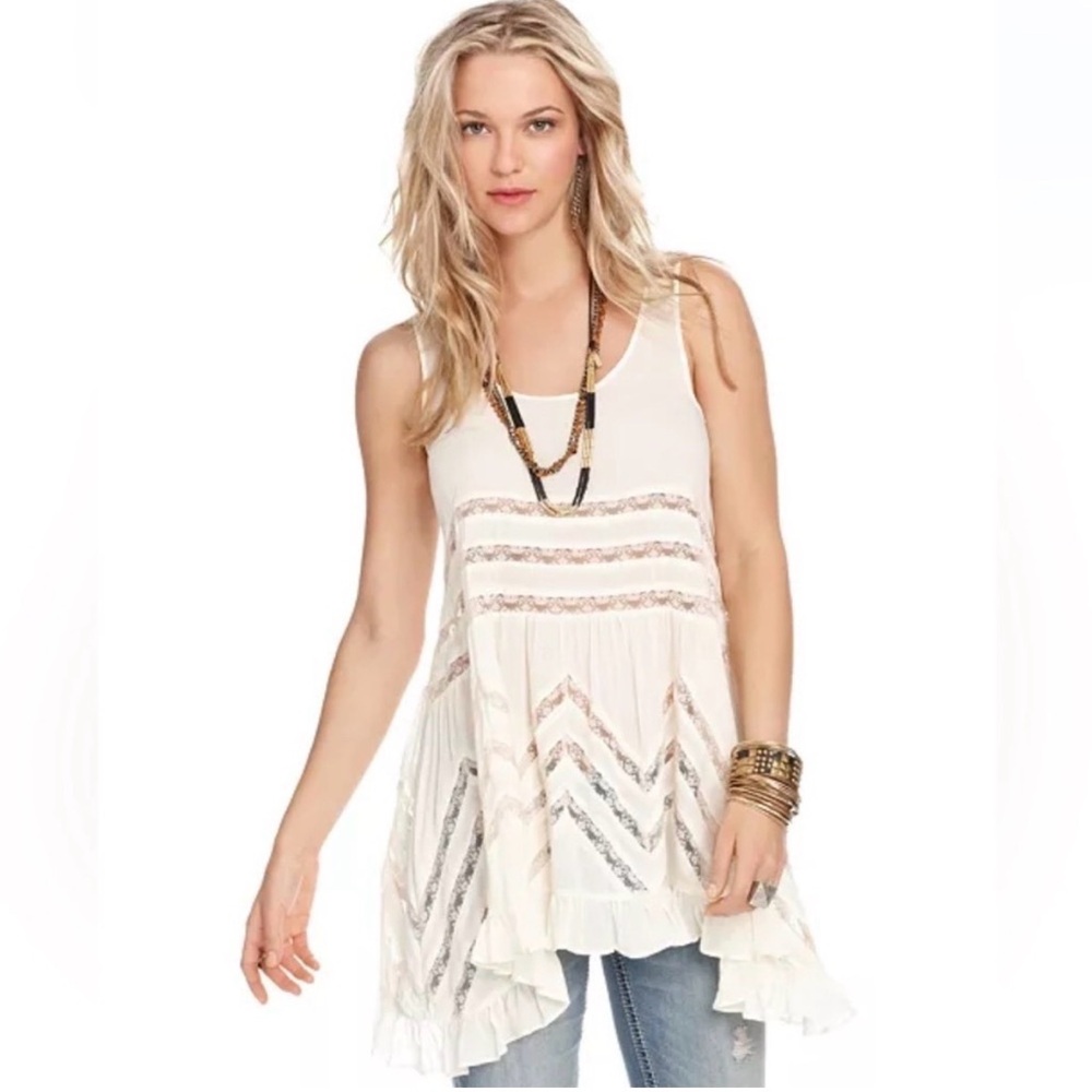 Free People Intimately Boho Trapeze Ruffle Dress - Picture 3 of 9